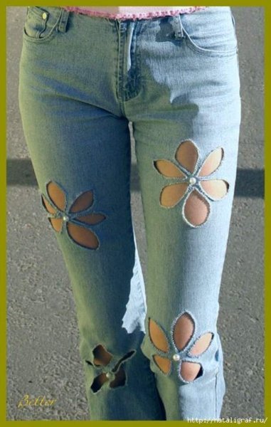 Красивые аппликации на джинсы
