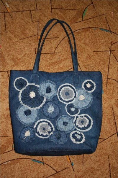 Аппликация на джинсовую сумку