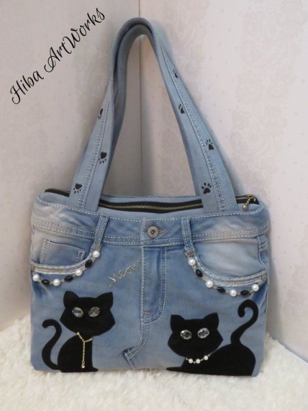 Аппликация на джинсовую сумку