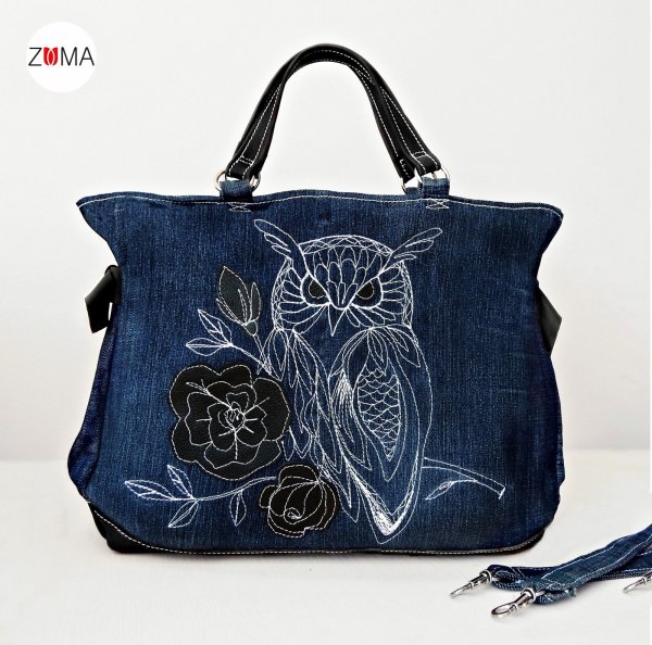 Сумки из джинсы с аппликацией
