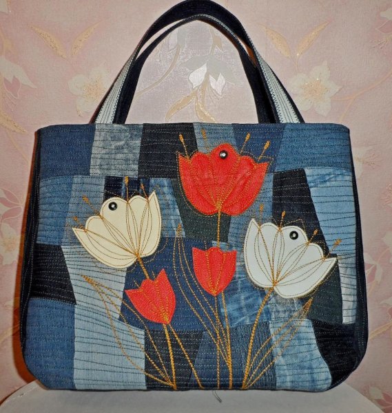 Пэчворк сумки из джинсы