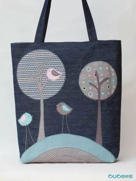 Аппликация на джинсовую сумку