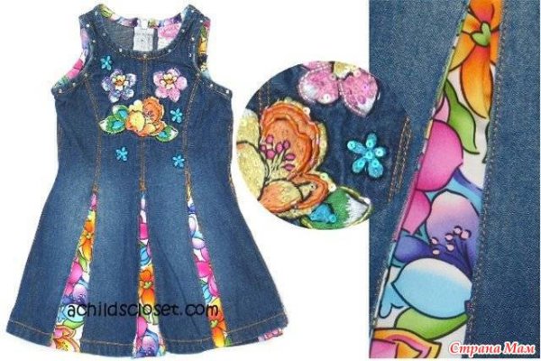 Детское джинсовое платье
