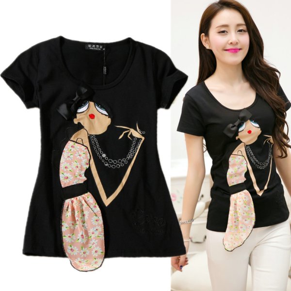 Майка с аппликацией