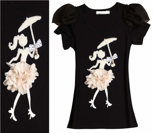 Аппликация на платье для девочки