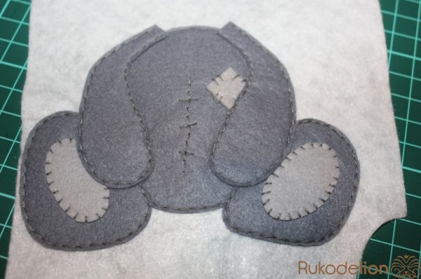 Мишка Тедди аппликация из фетра