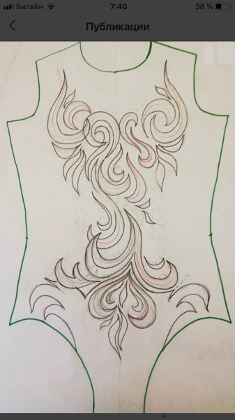 Трафарет для купальников для художественной