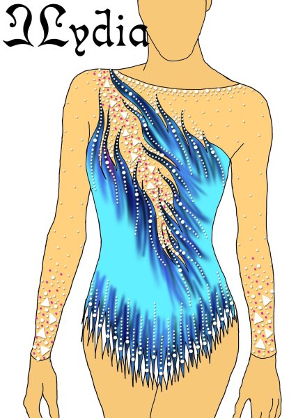 Аппликация на гимнастический купальник