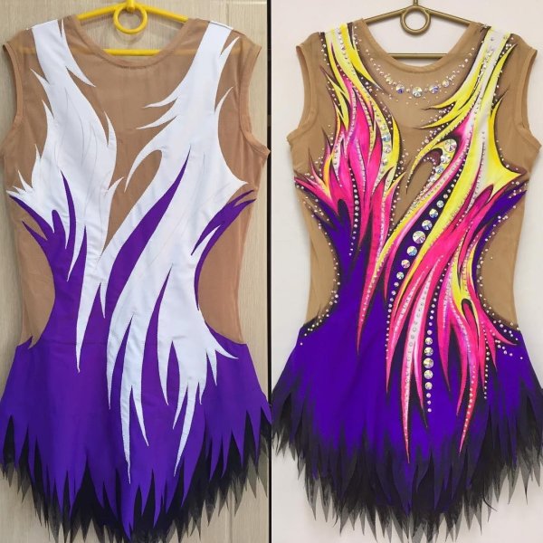 Роспись купальника для художественной гимнастики