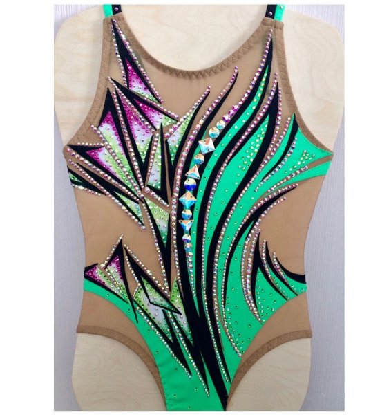 Купальник для художественной гимнастики однотонный