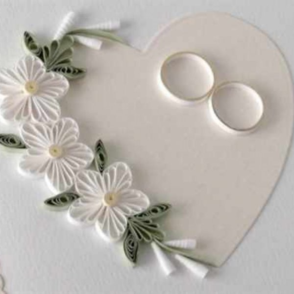 Свадебные открытки квиллинг