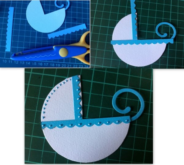 Колясочка из бумаги