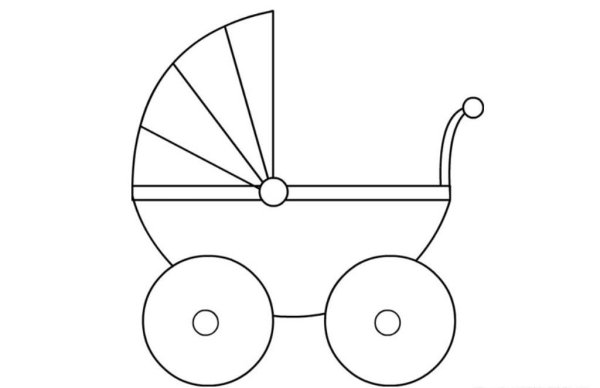 Детская коляска трафарет