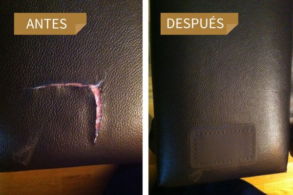 Заплатка на кожаном диване