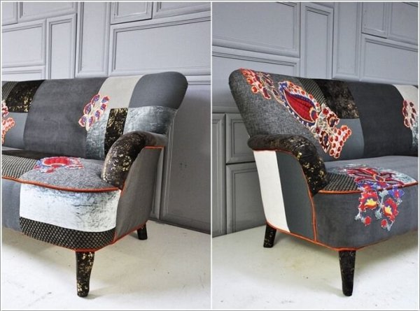 Красивая заплатка на диван