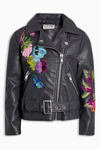 Кожанка с вышивкой