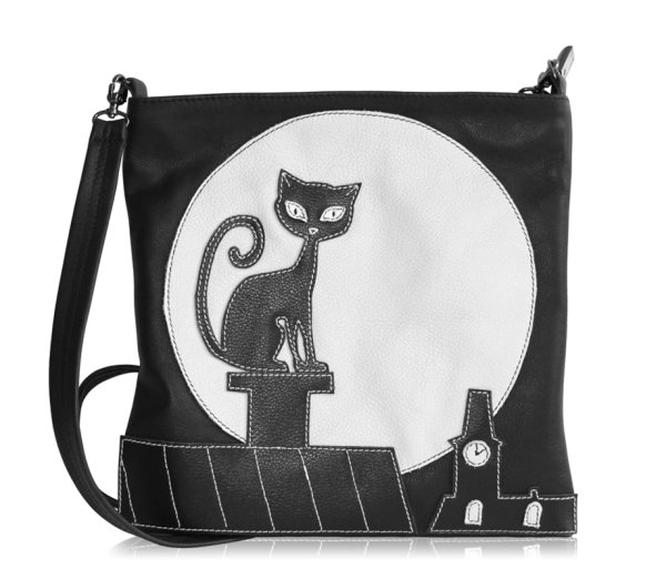 Сумка с аппликацией из кожи