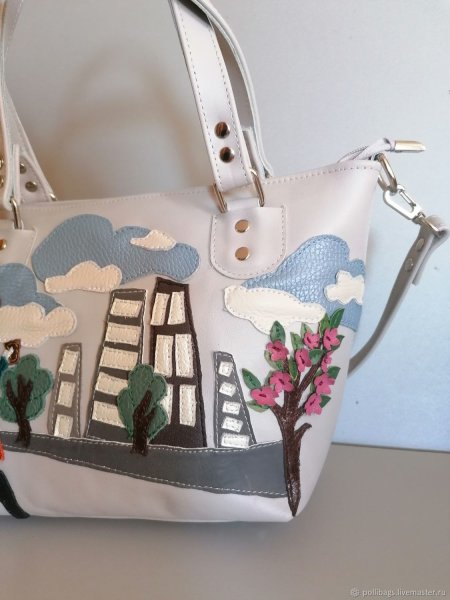 Сумки с аппликацией домики