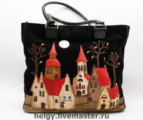 Сумки с домиками пэчворк