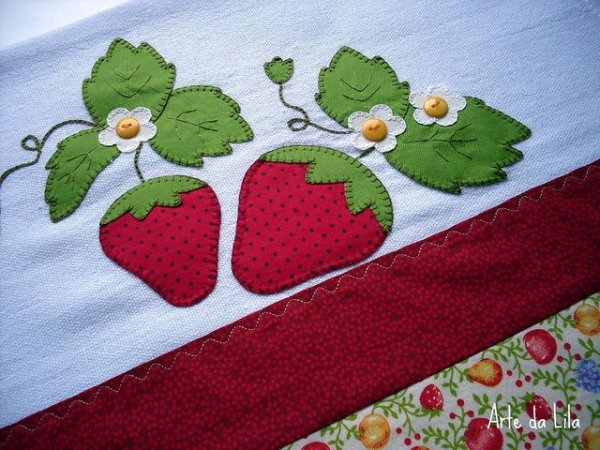 Аппликация кухонных полотенец