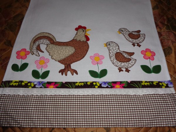 Полотенце кухонное с петухами