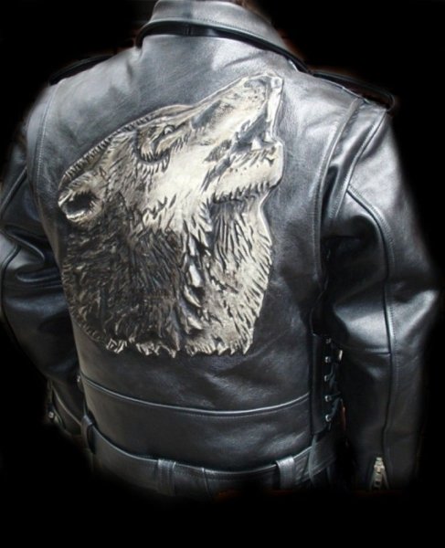 Расписанная кожаная куртка