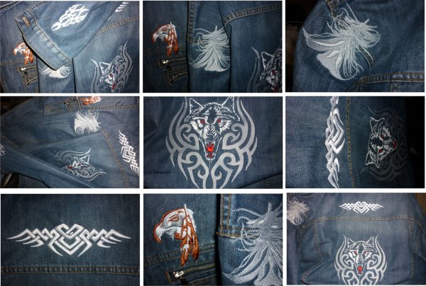 Узор для вышивки на куртке