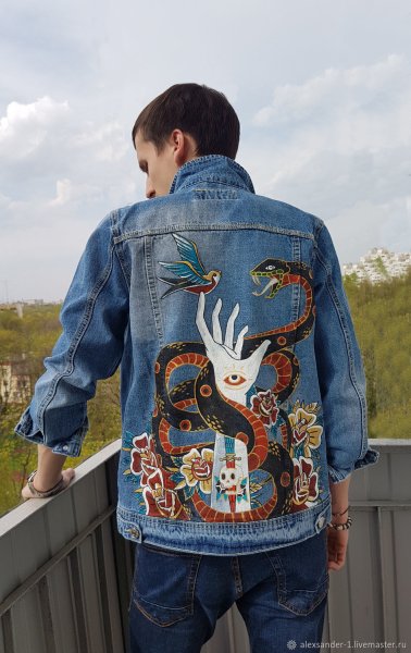 Роспись джинсовой куртки