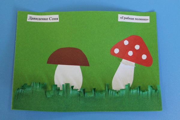 Аппликация грибная Поляна