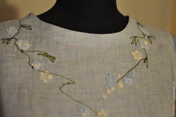 Украшения к льняному платью
