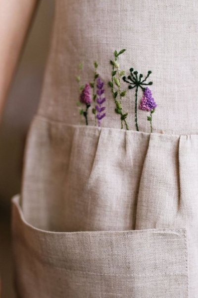 Вышивка на льняной одежде