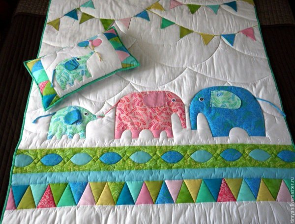 Детское одеяло пэчворк