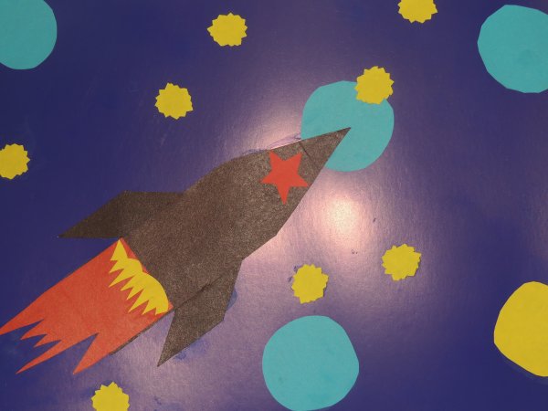 Аппликация космос в подготовительной группе