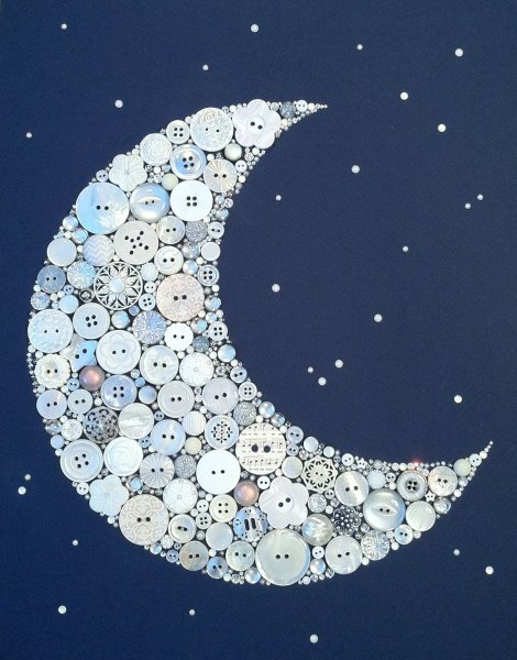 Аппликация из пуговиц