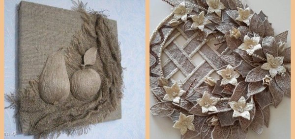 Панно из джута