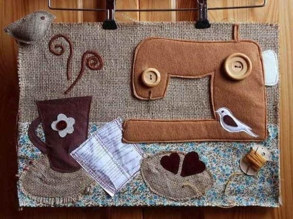 Аппликация из ткани