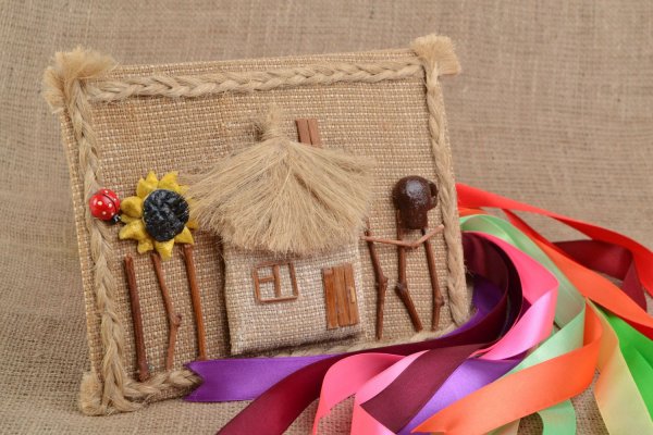 Панно из Мешковины