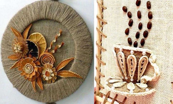 Панно из джута на кухню