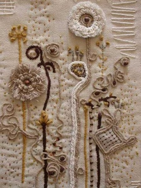 Панно на мешковине