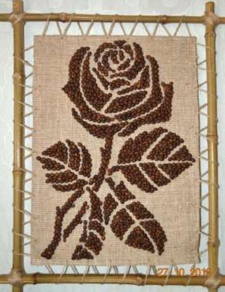 Панно из кофе на кухню