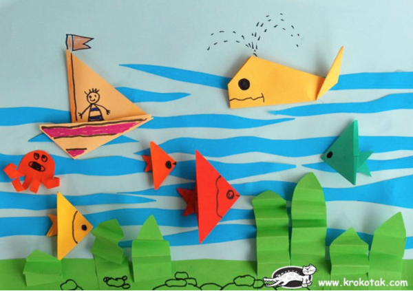 Аппликация на тему море