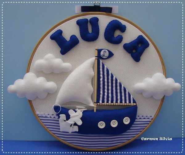 Аппликация из фетра морская тематика