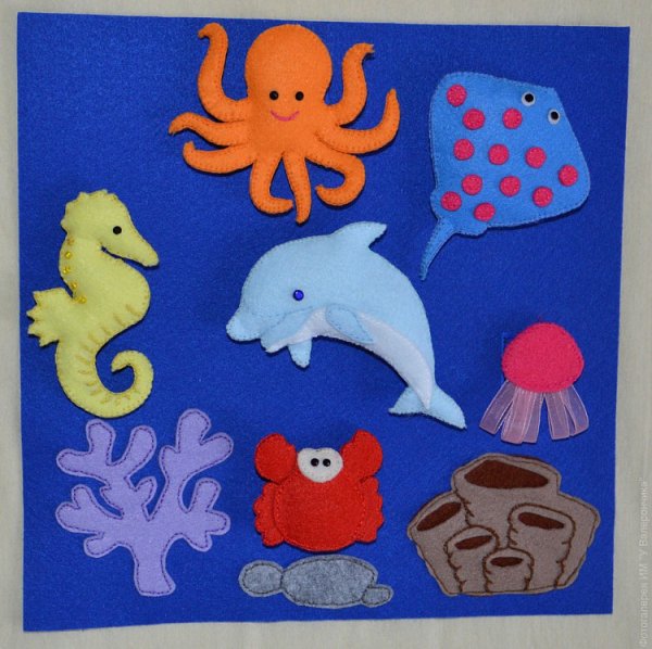 Аппликация на тему морские обитатели