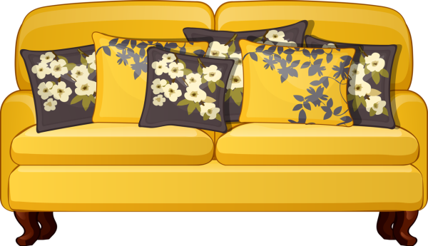 Диван на прозрачном фоне