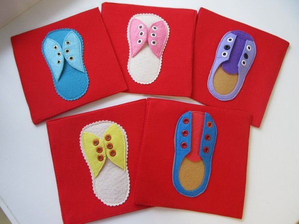Развивающие карточки из фетра