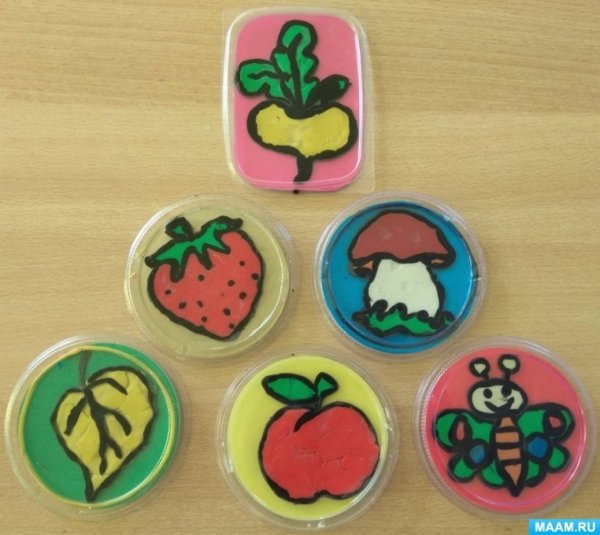 Рисование пластилином на крышке