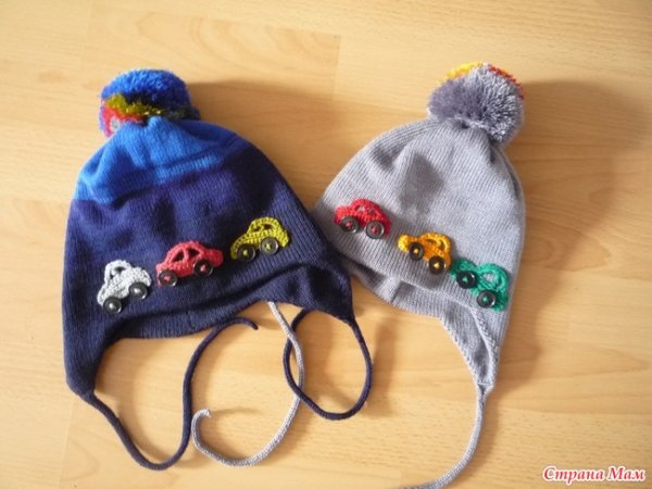Детские шапки с аппликацией