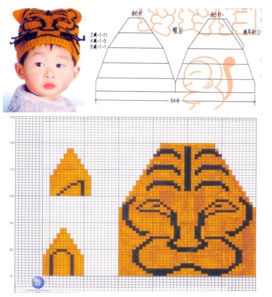 Схема шапочек для мальчиков спицами
