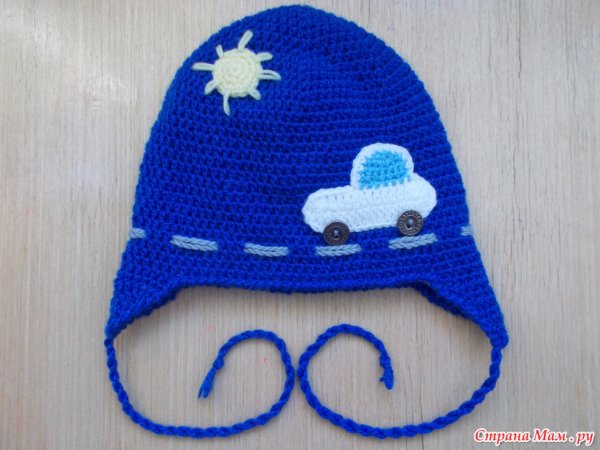 Детская шапка крючком для мальчика