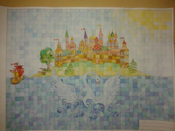 Аппликация на тему сказка о царе Салтане